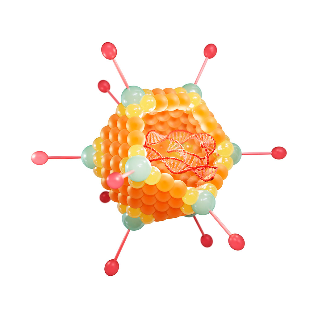 a computer generated model of an adenovirus