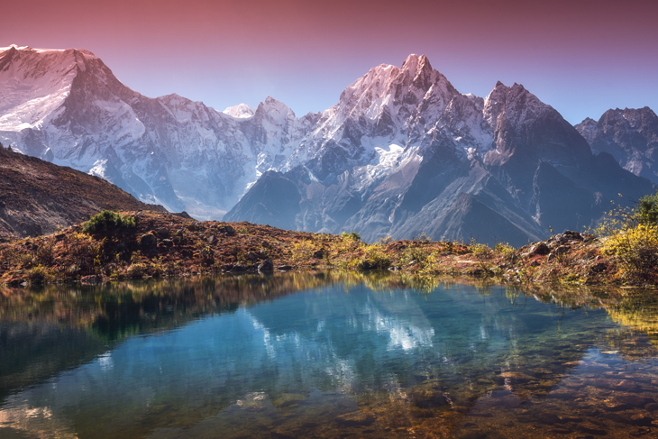 a photo of the Himalayan mountains